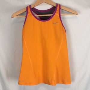 Women's Nike Dri-Fit Athletic Workout Tank Top with Built in Bralette Size M